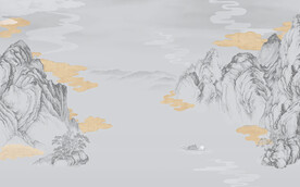 国风山水背景