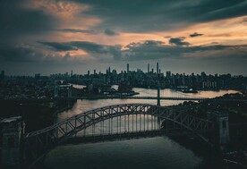 城市黄昏