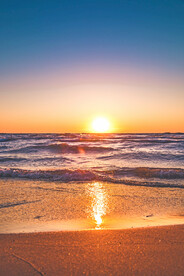 夕阳大海