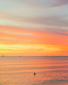 夕阳大海