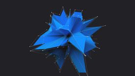 蓝色抽象拉丝3D立体流体渐变