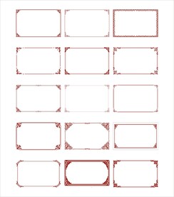 花边 古典边框 红色