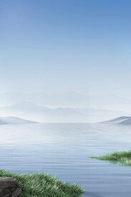 夏季清凉清新水面场景背景