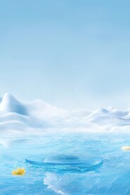 夏季清凉蓝色水海报背景