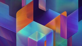 炫彩半透明3d玻璃质感流体渐变
