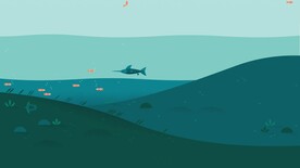 绿色大海插画风格背景