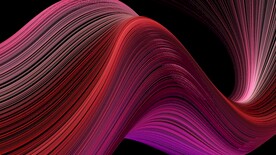 红色抽象拉丝3D立体流体渐变