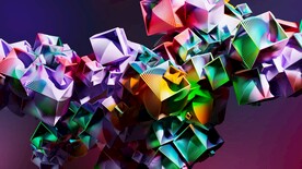 炫彩抽象拉丝3D立体流体渐变