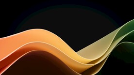 黄绿色抽象拉丝3D立体流体渐变