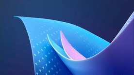 蓝紫色抽象拉丝3D立体流体渐变