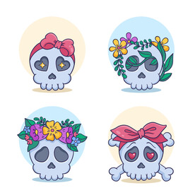 卡通骷髅头
