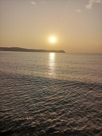 海上落日