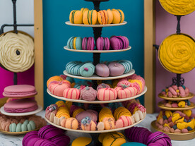 美味马卡龙绚丽多彩甜蜜享受