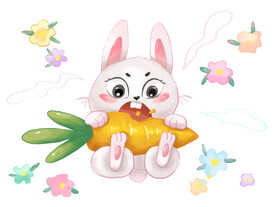 卡通小兔子