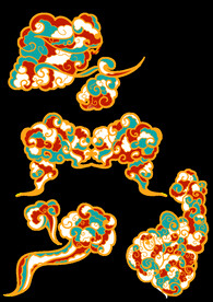 七彩祥云图案