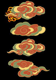 七彩祥云图案