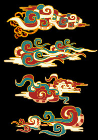 七彩祥云图案