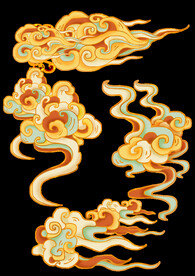 七彩祥云图案