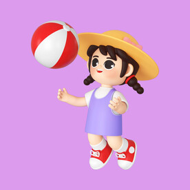 3D动画女孩