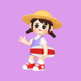 3D动画女孩 