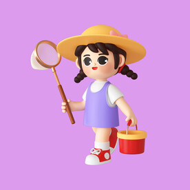3D动画女孩