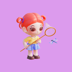 3D动画女孩 