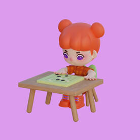 3D动画女孩 