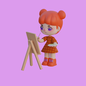 3D动画女孩 
