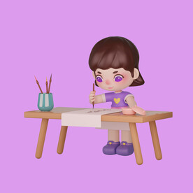 3D动画女孩