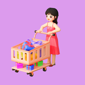 女人购物素材 