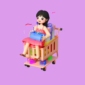 女人购物素材 
