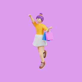 女人购物素材