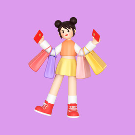 女人购物素材 