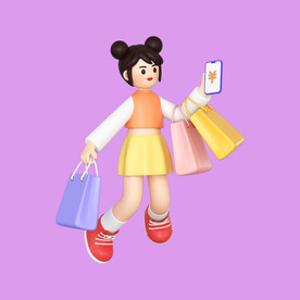 女人购物素材 