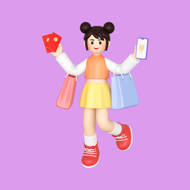 女人购物素材