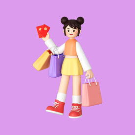 女人购物素材