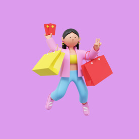女人购物素材 