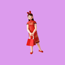 女人购物素材 