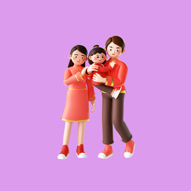 幸福家庭人物 