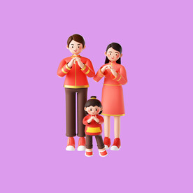 幸福家庭人物  