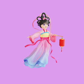 3D动画女孩
