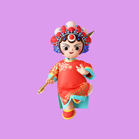 3D京剧人物 