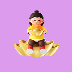 3D年画娃娃 