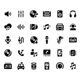 矢量图标音乐界面APP图标