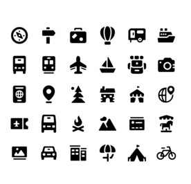 矢量图标交通运输物流图标