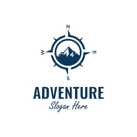 创意山形logo指南针