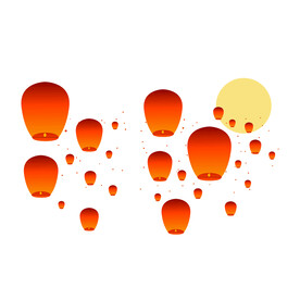 孔明灯元素