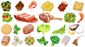 肉类蔬菜插画