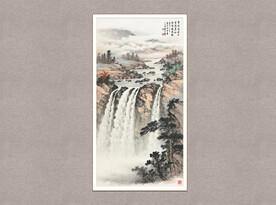 苍松临瀑