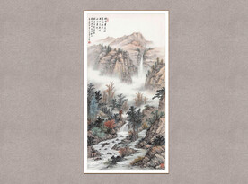 枫红泉石间